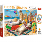 Puzzle 1000 de piese Hidden Shapes Feline Holidays