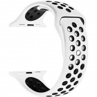 Curea smartwatch Double Silicone Alb Negru pentru Apple IWatch 1 2 3 4