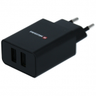 Incarcator retea Smart IC 2x USB 2 1A plus cablu microUSB 1 2m Negru