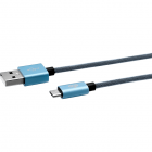 Cablu Date Micro Usb MUC 2028 3A 2m Albastru