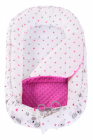 Babynest 2 in 1 din bumbac Minky Teddy Pink