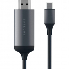 Cablu video Satechi USB C Male HDMI v2 0 Male 1 8m gri negru