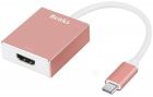 Adaptor Benks 1x USB C Male 1x HDMI Female Rose Gold