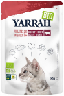 Hrana umeda bio pentru pisici file cu ficat de vita in sos 85g Yarrah
