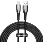 Cablu de date Glimmer USB Lightning 2 4A 2m Negru