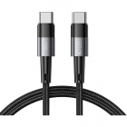 Cablu de date UltraBoost 2x USB Type C PD 60W 3A 1m Gri