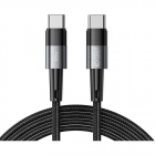 Cablu de date UltraBoost 2x USB Type C PD 60W 3A 2m Gri