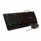 Kit tastatura si mouse USB Tastatura RGB Rainbow Mouse Optic 7 Culori 
