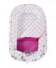 Babynest 2 in 1 Nichiduta din bumbac Minky Teddy Pink