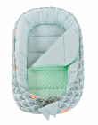 Babynest 2 in 1 Nichiduta din bumbac Minky Forest