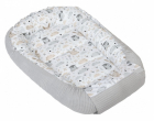 Babynest cu doua fete Nichiduta din bumbac Waffle Glade Grey