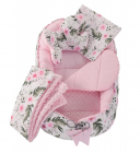 Set 5 in 1 Babynest Nichiduta Minky Flowers Pink