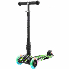 Trotineta cu 3 roti pliabila cu lumini Scooter Swift Green