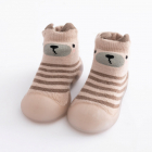 Mocasini cu talpa antiderapanta Brown teddy