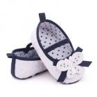 Pantofiori albi cu bleumarine Butterfly