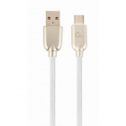 Cablu de date Premium Rubber USB USB C 1m White