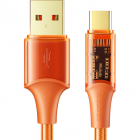 Cablu de date CA 2093 USB USB C 100W 6A 1 8m Portocaliu