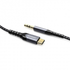 Cablu de date SY A03 tata USB C la tata jack 3 5 mm 2m Negru