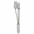 Cablu Date 2 in 1 Lightning Micro USB 1m Gri