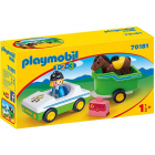 Set de Constructie Playmobil Masina cu Remorca si Calut 1 2 3