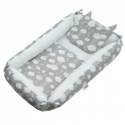 Set 3 piese New Baby baby nest cu paturica si pernuta cu urechi Cloud 