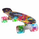 Skateboard cu led uri pentru copii 56x15cm Paint