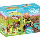 Set de Constructie Playmobil Grajd si Copil cu Morcovi Spirit