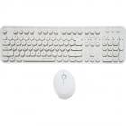 Kit Tastatura Mouse Retro Light 9910WH White