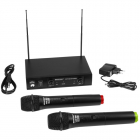 Set 2 Microfoane VHF 102 Wireless Negru