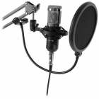Microfon USB Pentru Streaming Podcast 20Hz 20kHz Negru
