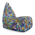 Fotoliu Puf Bean Bag tip Chill XL Graffiti Sport