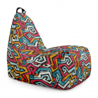 Fotoliu Puf Bean Bag tip Chill XL Graffiti Linii Retro