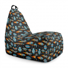 Fotoliu Puf Bean Bag tip Chill XL Retro Space Ships