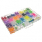 Jucarie Educativa Set creativ elastice loom colorate cu organizator 44