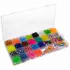 Jucarie Educativa Set creativ elastice loom colorate cu organizator 15