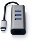 Hub USB Satechi USB C Hub 3x USB 3 0 1x Ethernet Space Grey