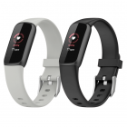 Set 2 curele sport pentru bratara fitness Fitbit Luxe din silicon negr