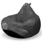 Fotoliu Puf Bean Bag tip Para XL Topografic Negru