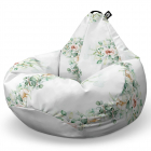 Fotoliu Puf Bean Bag tip Para XL floral alb