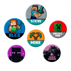 Set 6 insigne Minecraft Mix X4