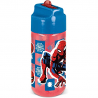 Sticla apa plastic cu pai SunCity Spiderman Arachnid Hydro 430ml STF74