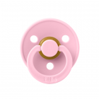 Suzeta Colour Latex Bibs tetina rotunda 0 luni Baby Pink