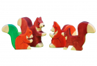 Set 4 figurine Familie de veverite