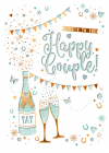 Felicitare Wedding Champagne Bunting