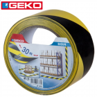 Banda adeziva de marcare Geko 2 culori negru galben 50 mm x 30 m