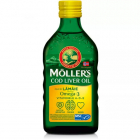 OMega 3 ulei ficat de cod cu aroma de lamaie 250 ml Moller s