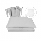 Set lenjerie patut 5 piese MimiNu 120x60 cm Royal Grey