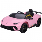 Masinuta electrica Chipolino Lamborghini Huracan pink cu scaun din pie