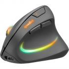 Mouse PIAVO PRO Reincarcabil RGB Vertical Ergonomic Wireless Negru