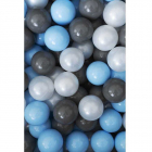 Set 200 Bile din Plastic Colorate 7cm Alb Albastru Gri